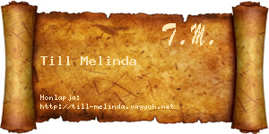 Till Melinda névjegykártya