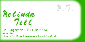 melinda till business card